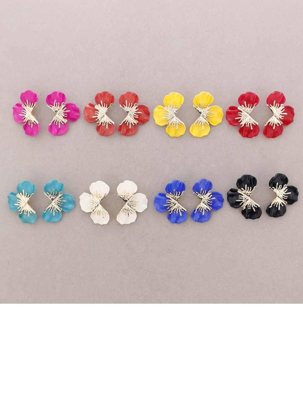 Pendientes media flor