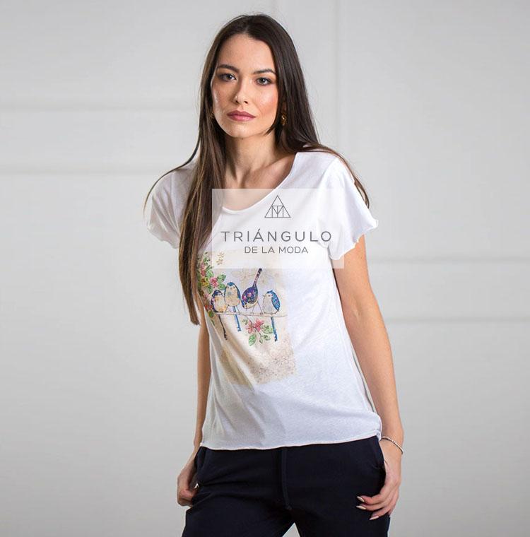 Tienda online del Triangulo de la Moda Camiseta PAJARITOS