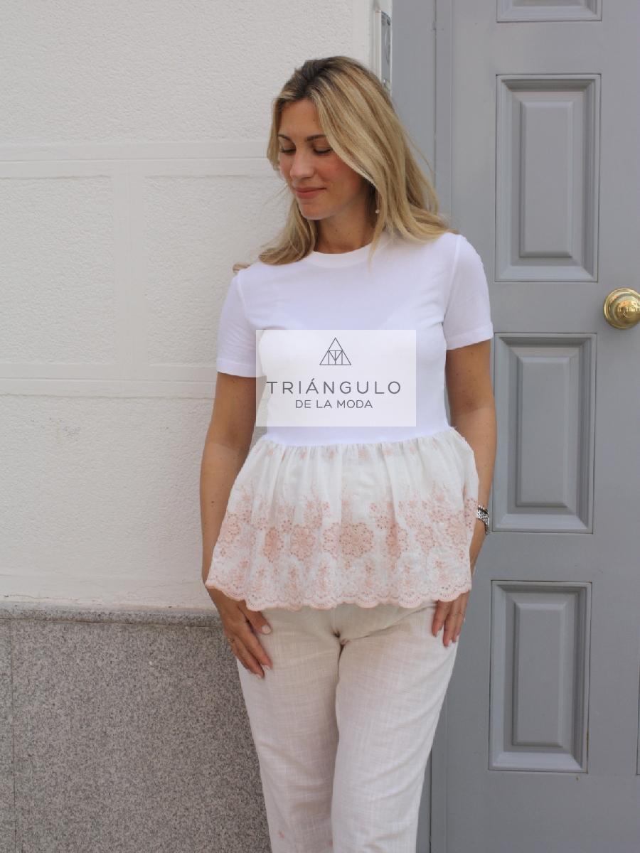 Tienda online del Triangulo de la Moda Camiseta volante bordado
